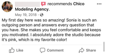 My first day here was so amazing! Sonia is such an Outgoing person and answer every question that You Have. She makes you feel comfortable and keeps You motivated. I absolutely adore the studio because It’s pink, which is my favorite color!